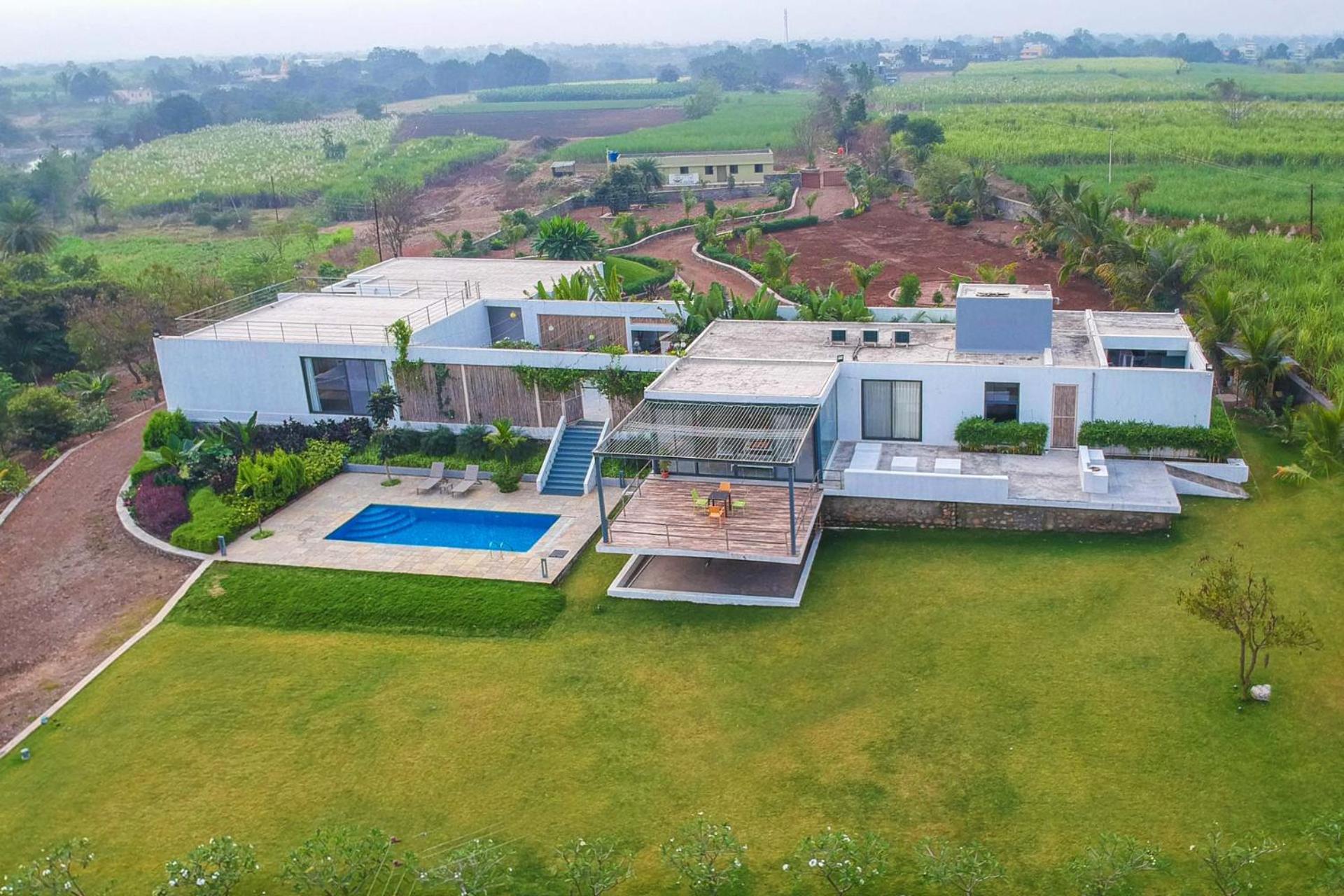Open House By Stayvista - Nestled In Nature, Featuring A Swimming Pool & Expansive Lawn For A Serene Retreat Shikrapur Екстер'єр фото